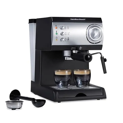 5. Hamilton Beach Espresso Machine with Steamer