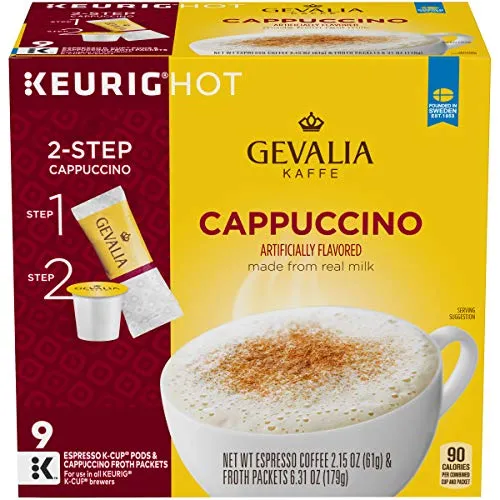 5. Gevalia Cappuccino K-Cup Pods