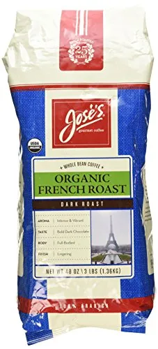 7. Jose’s Organic French Roast Whole Bean Coffee
