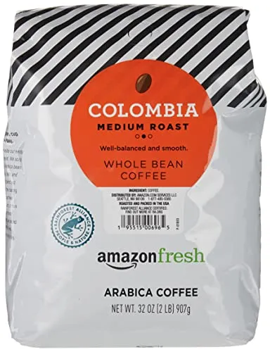 5. AmazonFresh Colombia Whole Bean Coffee