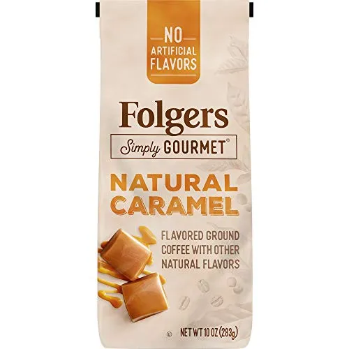 11. Folgers Simply Gourmet Coffee, Caramel Flavored Ground Coffee