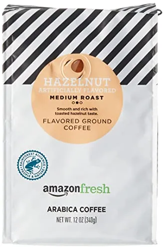 4. AmazonFresh Hazelnut Flavored Coffee