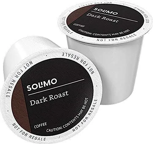 5. Amazon Brand – 100 Ct. Solimo Dark Roast Coffee Pods